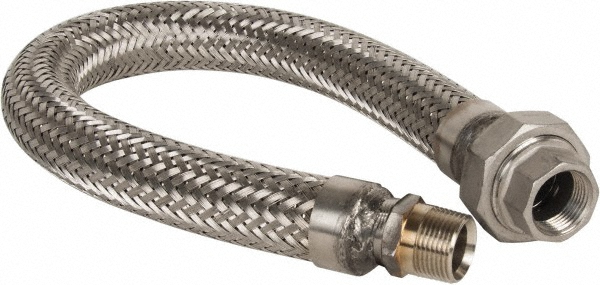 Made in USA 24" OAL, 3/4" ID, 600 Max psi, Flexible Metal Hose Assembly - 48423636