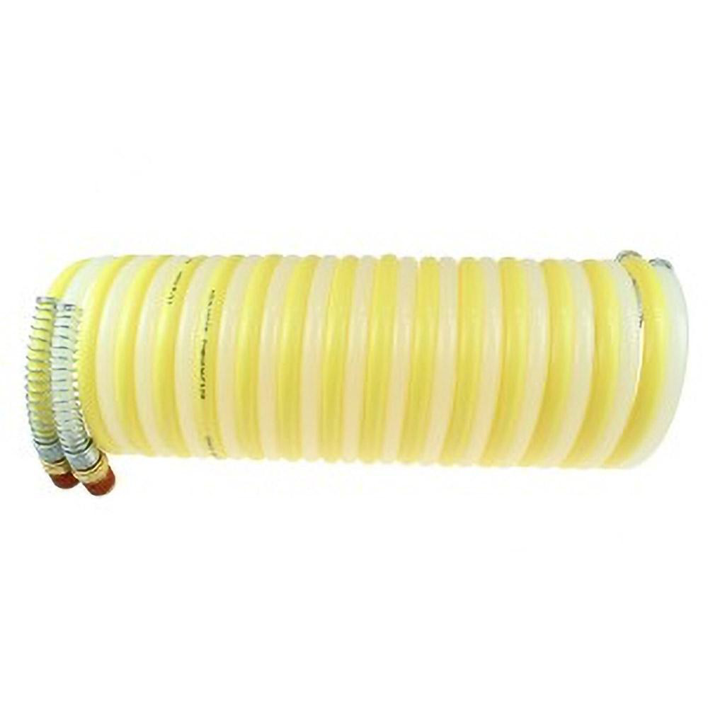 Coilhose Pneumatics Coiled & Self Storing Hose: 3/16" ID, 25' Long, Male Swivel x Male Swivel - N316Y-N316N-25B
