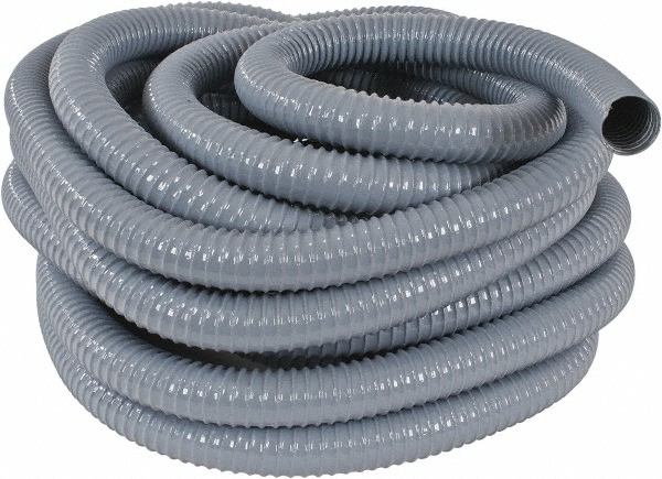 Flexaust Duct Hose: Polyethylene, 2-1/2" ID, 29 Hg Vac Rating, 14 psi - 6025008050