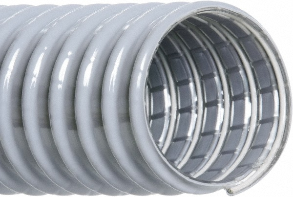 Flexaust Vacuum Duct Hose: Polyvinylchloride, 12" ID, 2.205 Hg Vac Rating, 2 psi - 7907-1200000