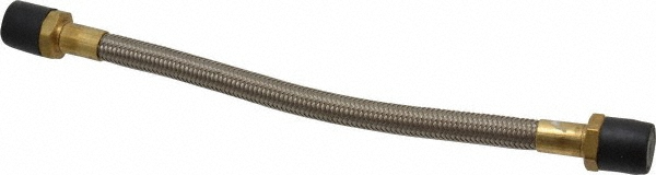 Made in USA 12" OAL, 1/2" ID, 1,500 Max psi, Flexible Metal Hose Assembly - 03318748