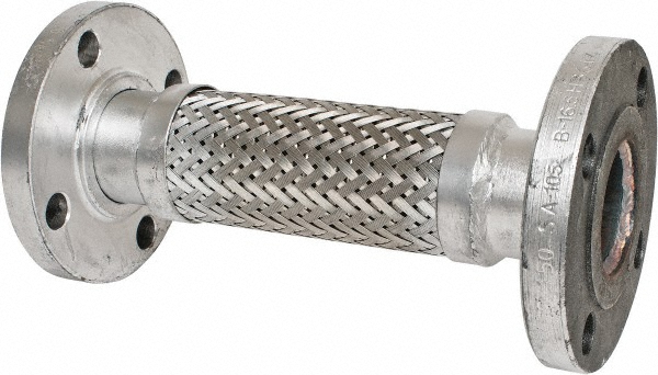 Made in USA 12" OAL, 4" ID, 210 Max psi, Flexible Metal Hose Assembly - 48417422