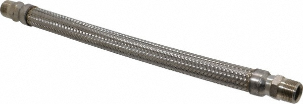 Made in USA 18" OAL, 3/4" ID, 600 Max psi, Flexible Metal Hose Assembly - 48420632