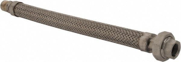 Made in USA 18" OAL, 3/4" ID, 600 Max psi, Flexible Metal Hose Assembly - 48420632