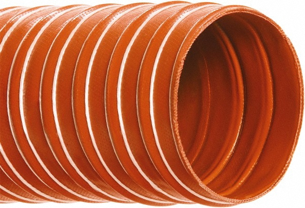 Flexaust Duct Hose: Thermoplastic Rubber, 2-1/2" ID, 14 psi - 87310250025