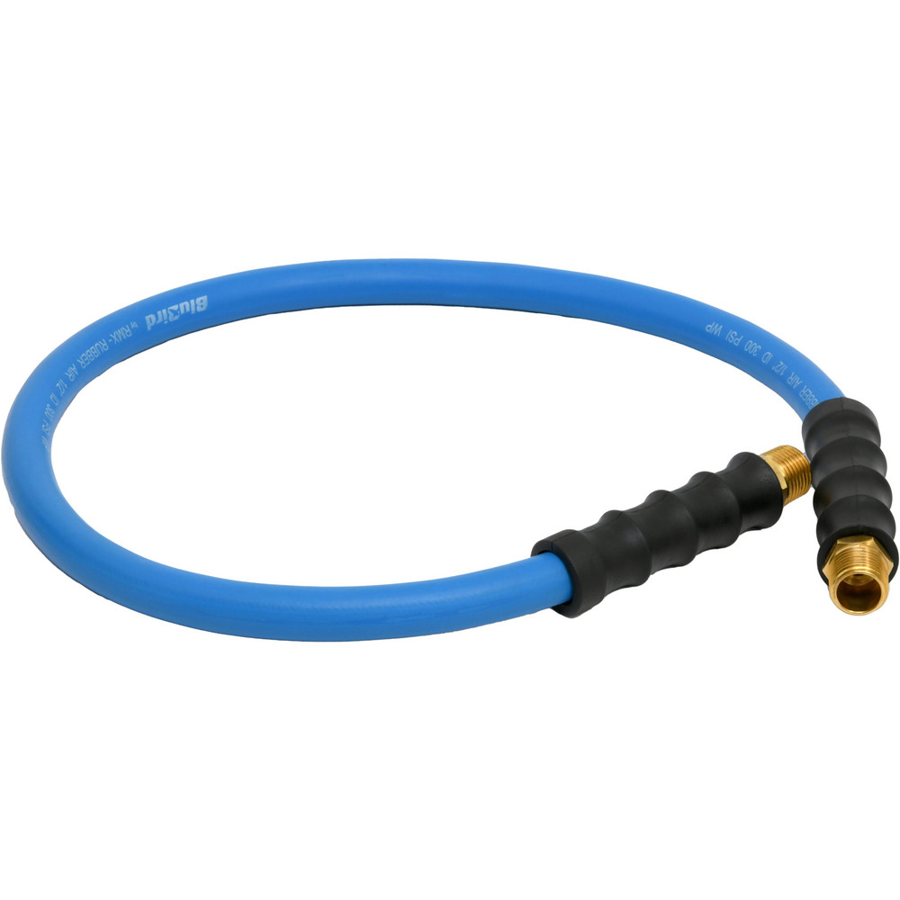 BluBird Air & Multi-Purpose Hose: Hose Type: Lead-in Whip Hose; Length Ft. (Feet): 3; Type: Rubber Air Hose; Inside Diameter (Inch): 1/2 - BBLD1203