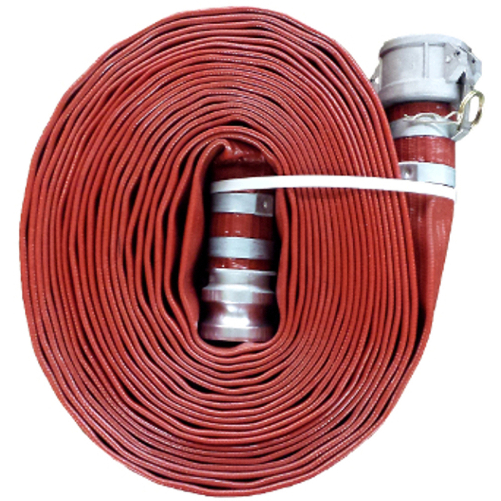 RubberWorx Water Suction & Discharge Hose: 2" ID, 2-5/16" OD, 50' Long - MILL20DJX50CEAL