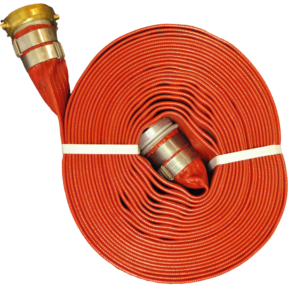 RubberWorx Water Suction & Discharge Hose: 2" ID, 2-5/16" OD, 50' Long - MILL20DJX50CEAL