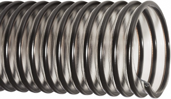 Flexaust Duct Hose: Urethane, 2-1/2" ID, 29 Hg Vac Rating, 30 psi - 83710250025