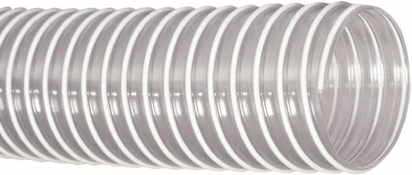 Flexaust Duct Hose: Polyvinylchloride, 12" ID, 2 Hg Vac Rating, 7 psi - 8311120050
