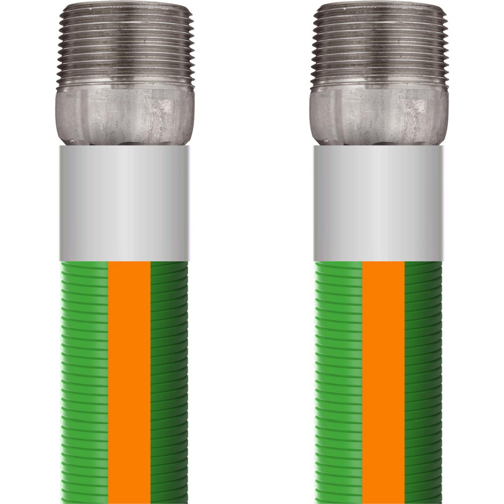 RubberWorx Chemical & Petroleum Hose: 2" ID, 2.6" OD, 20' Long, MPT - UHMW-2X20-MMSS