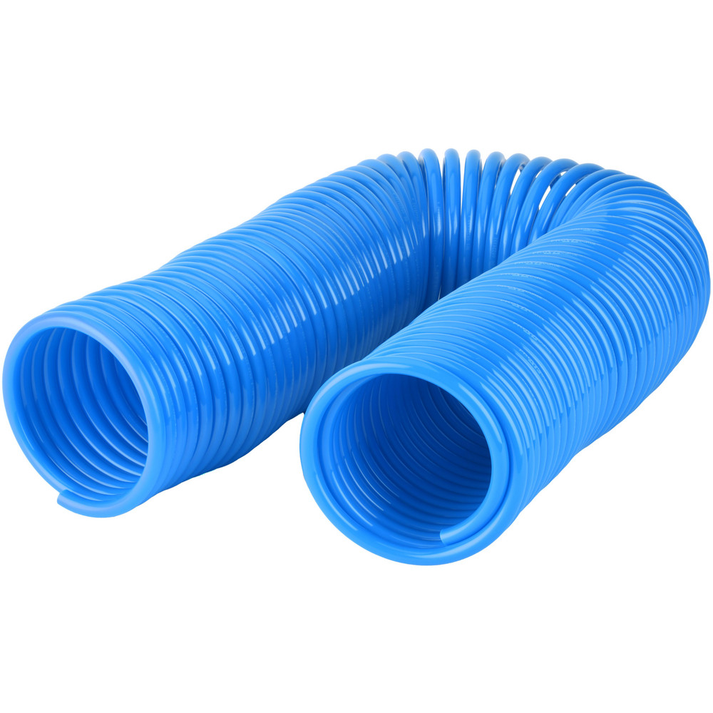 Coilhose Pneumatics Coiled & Self Storing Hose: 3/8" ID, 100' Long, Male Rigid x Male Rigid - PFE61006T