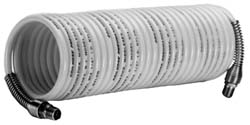 Coilhose Pneumatics Coiled & Self Storing Hose: 3/16" ID, 12' Long, Male Rigid x Male Rigid - N316-12