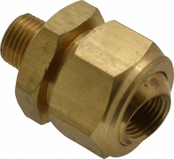 Bete Fog Nozzle Stainless Steel Adjustable Swivel Joint Nozzle: 1/8" Pipe, 40 to 70 ° Spray Angle - 1/8X1/8SJ@5