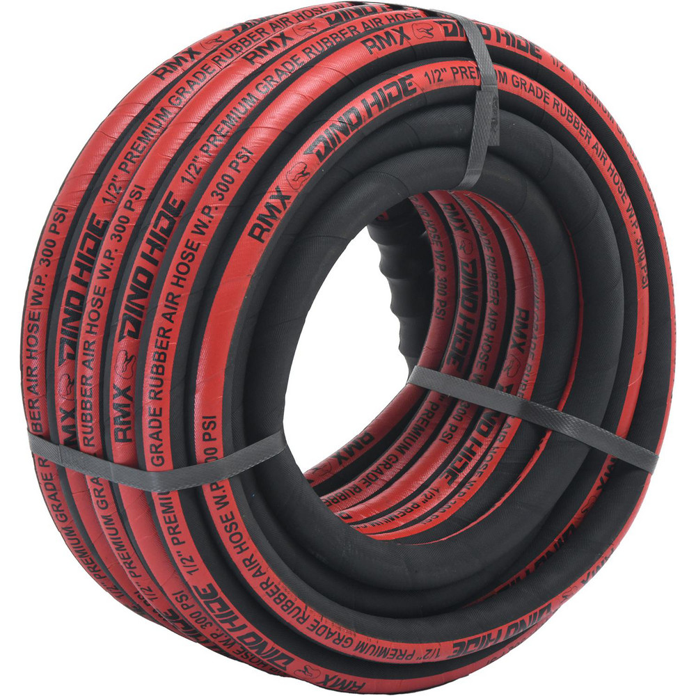 Dino-Hide Air & Multi-Purpose Hose: Hose Type: Multipurpose Air Hose; Length Ft. (Feet): 100; Type: Rubber Air Hose; Inside Diameter (Inch): 1/2 - WLEPRO12100