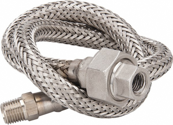 Made in USA 24" OAL, 2-1/2" ID, Flexible Metal Hose Assembly - 48423545