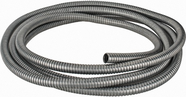 Federal Hose 7/8" ID, -60 to 400°F, Galvanized Steel Unlined Flexible Metal Duct Hose - 12213