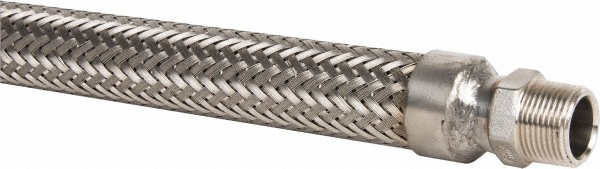 Made in USA 36" OAL, 3/4" ID, 600 Max psi, Flexible Metal Hose Assembly - 48429310