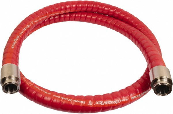 Continental ContiTech Food & Beverage Hose: 1" ID, 1.52" OD, 20' Long - EXBR100-20CE-M