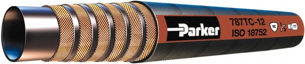 Parker 1-1/2" ID x 2.08" OD, 5,000 Working psi Hydraulic Hose - 787TC-24-BX
