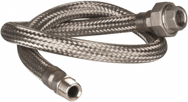 Made in USA 36" OAL, 1/2" ID, 1,040 Max psi, Flexible Metal Hose Assembly - 48429161