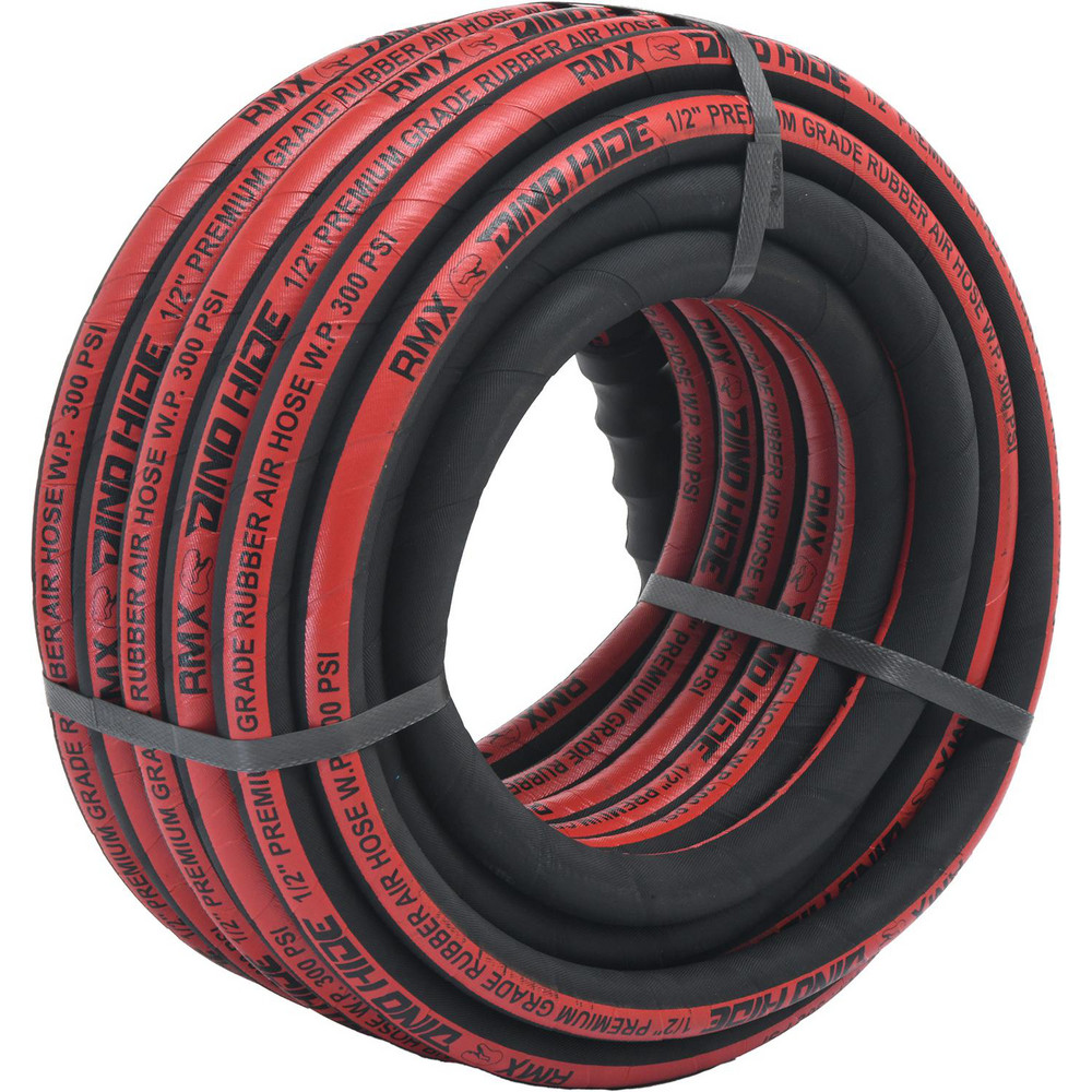 Dino-Hide Air & Multi-Purpose Hose: Hose Type: Multipurpose Air Hose; Length Ft. (Feet): 50; Type: Rubber Air Hose; Inside Diameter (Inch): 1/2 - WLEPRO1250