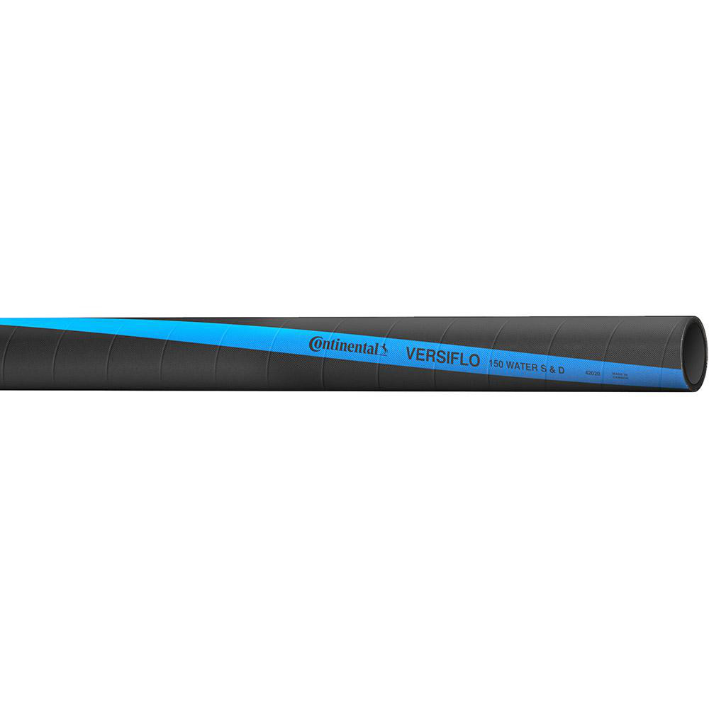 RubberWorx Water Suction & Discharge Hose: 1-1/2" ID, 1.8" OD, 50' Long - RWD-1.5X50-PLA
