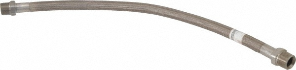 Made in USA 24" OAL, 1/2" ID, 1,500 Max psi, Flexible Metal Hose Assembly - 03319951