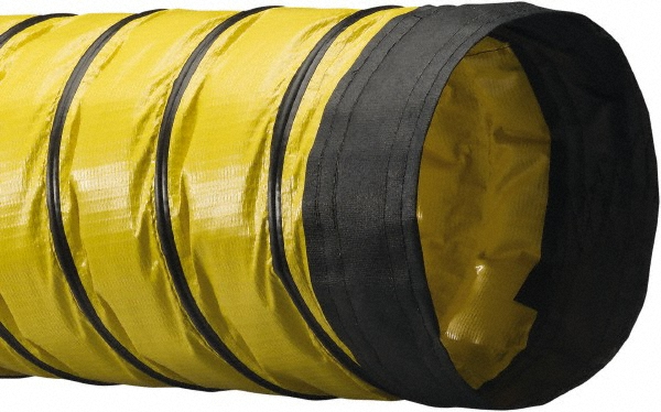 Flexaust Duct Hose: Polyester, 10" ID, 3 Hg Vac Rating, 2 psi - 486100025
