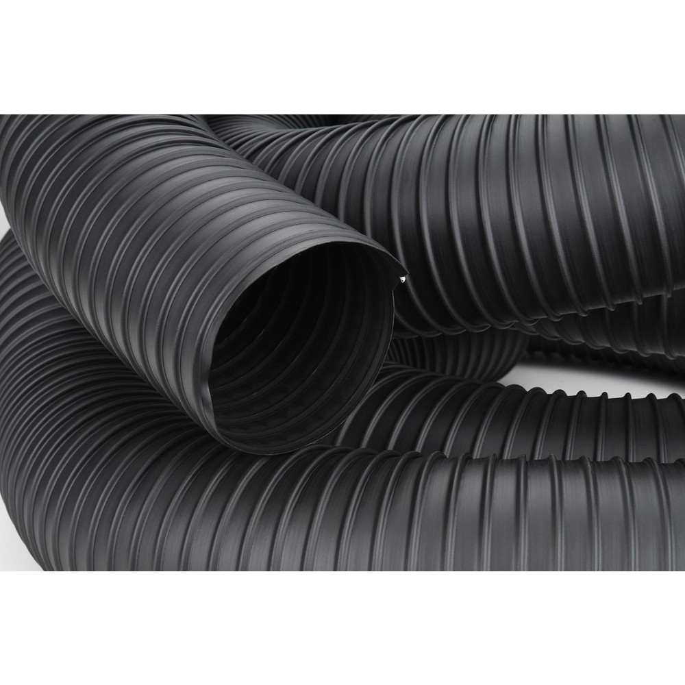 Hi-Tech Duravent Vacuum Duct Hose: Thermoplastic, 1-1/4" ID, 28 Hg Vac Rating, 10 psi - 033701250001