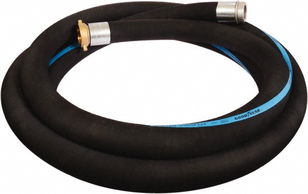 RubberWorx Water Suction & Discharge Hose: 1-1/2" ID, 1.8" OD, 25' Long - RWD-1.5X25-CEAL