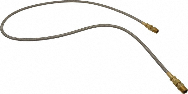 Made in USA 48" OAL, 1/2" ID, 1,500 Max psi, Flexible Metal Hose Assembly - 03319019