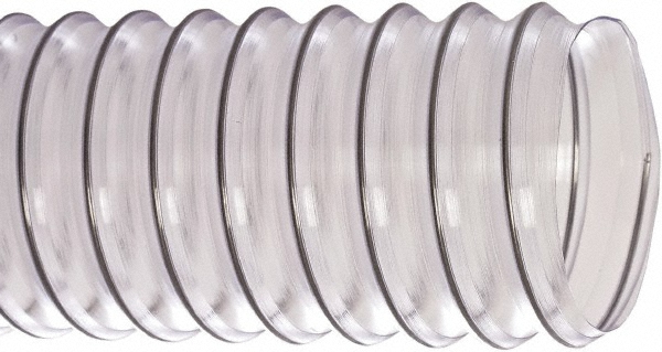 Flexaust Vacuum Duct Hose: Polyvinylchloride, 2-1/2" ID, 29 Hg Vac Rating, 30 psi - 8211025050