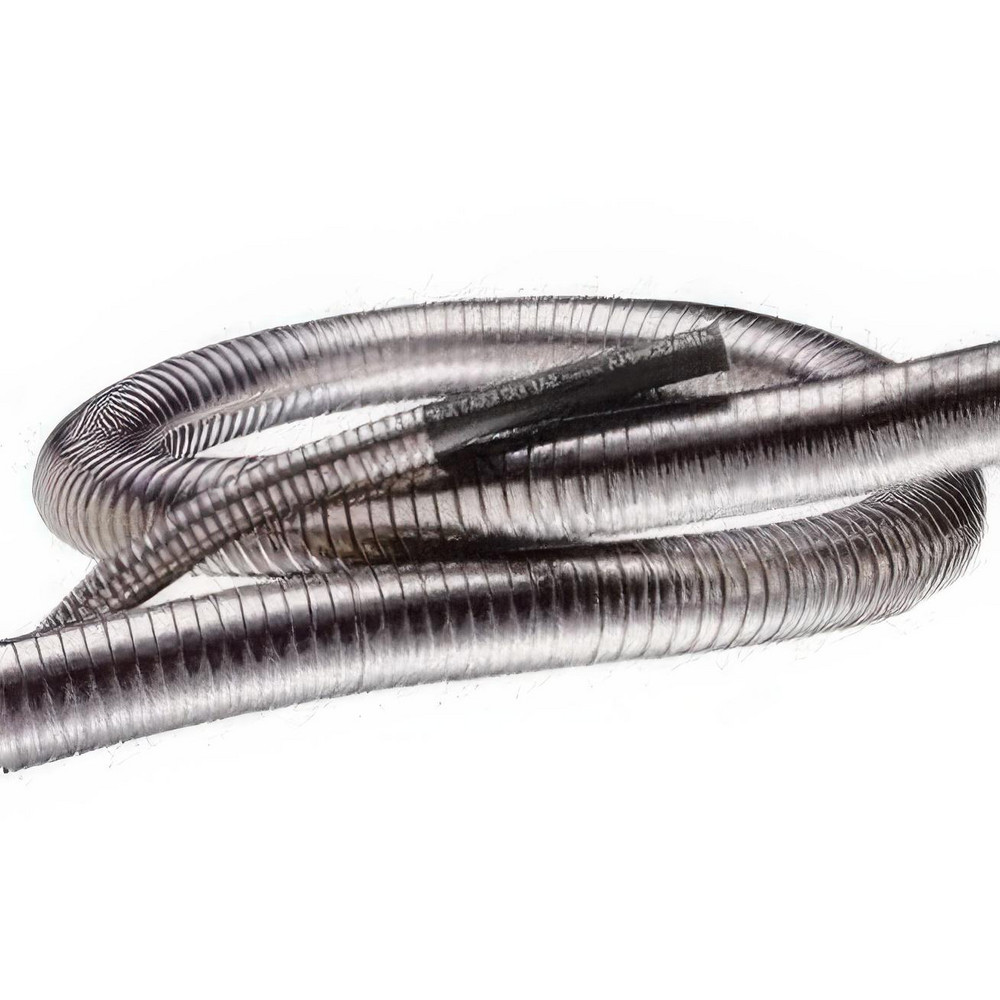 Kuriyama of America 2-1/2" ID x 2-3/4" OD, -60 to 1,800°F, Stainless Steel Unlined Flexible Metal Duct Hose - HTS42000250X25