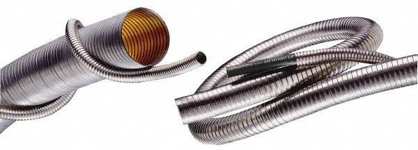 Flexaust Vacuum Duct Hose: Polyester, 4" ID, 29 Hg Vac Rating, 16 psi - 1020400025