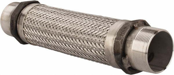 Made in USA 18" OAL, 3" ID, 250 Max psi, Flexible Metal Hose Assembly - 48420558