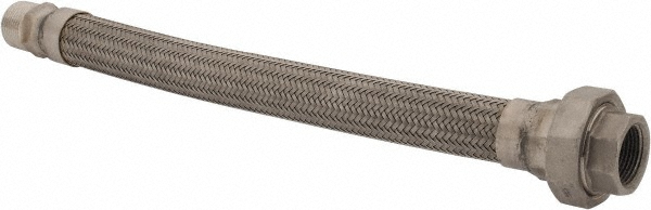 Made in USA 18" OAL, 3" ID, 250 Max psi, Flexible Metal Hose Assembly - 48420558