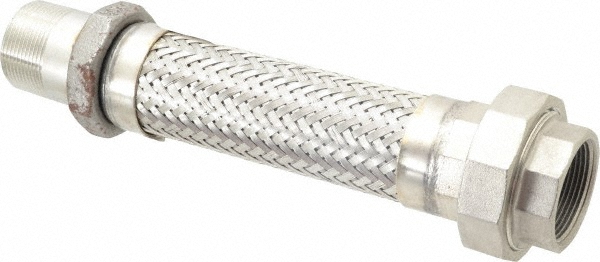 Made in USA 12" OAL, 3/8" ID, 1,450 Max psi, Flexible Metal Hose Assembly - 48417299
