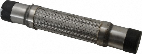 Made in USA 12" OAL, 1/4" ID, 2,240 Max psi, Flexible Metal Hose Assembly - 48417463