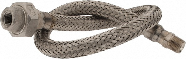 Made in USA 24" OAL, 1/2" ID, 1,040 Max psi, Flexible Metal Hose Assembly - 48423628