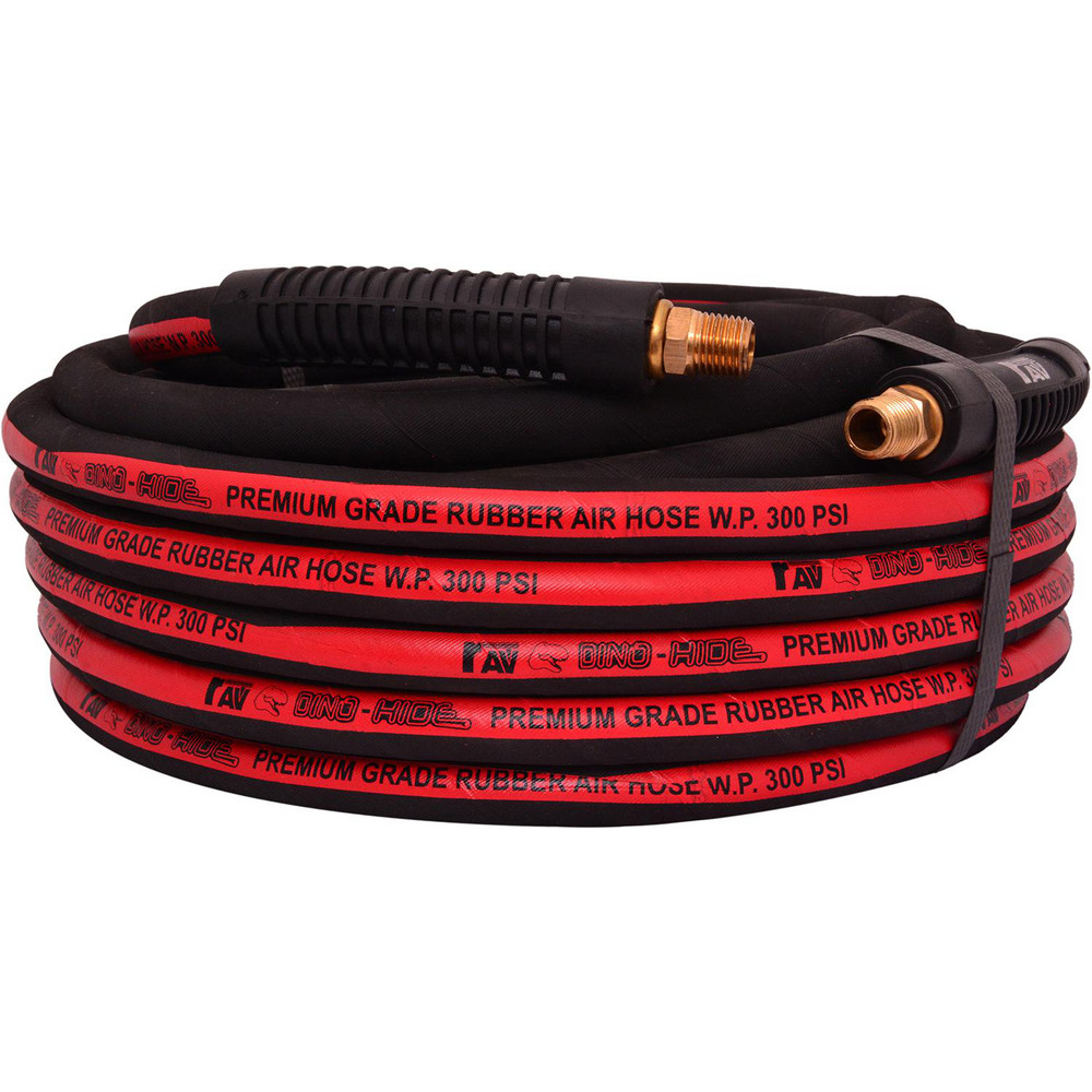 Dino-Hide Air & Multi-Purpose Hose: Hose Type: Multipurpose Air Hose; Length Ft. (Feet): 50; Type: Rubber Air Hose; Inside Diameter (Inch): 3/8 - WLEPRO3850
