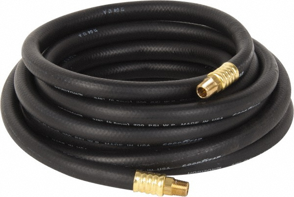 Dino-Hide Air & Multi-Purpose Hose: Hose Type: Multipurpose Air Hose; Length Ft. (Feet): 50; Type: Rubber Air Hose; Inside Diameter (Inch): 3/8 - WLEPRO3850