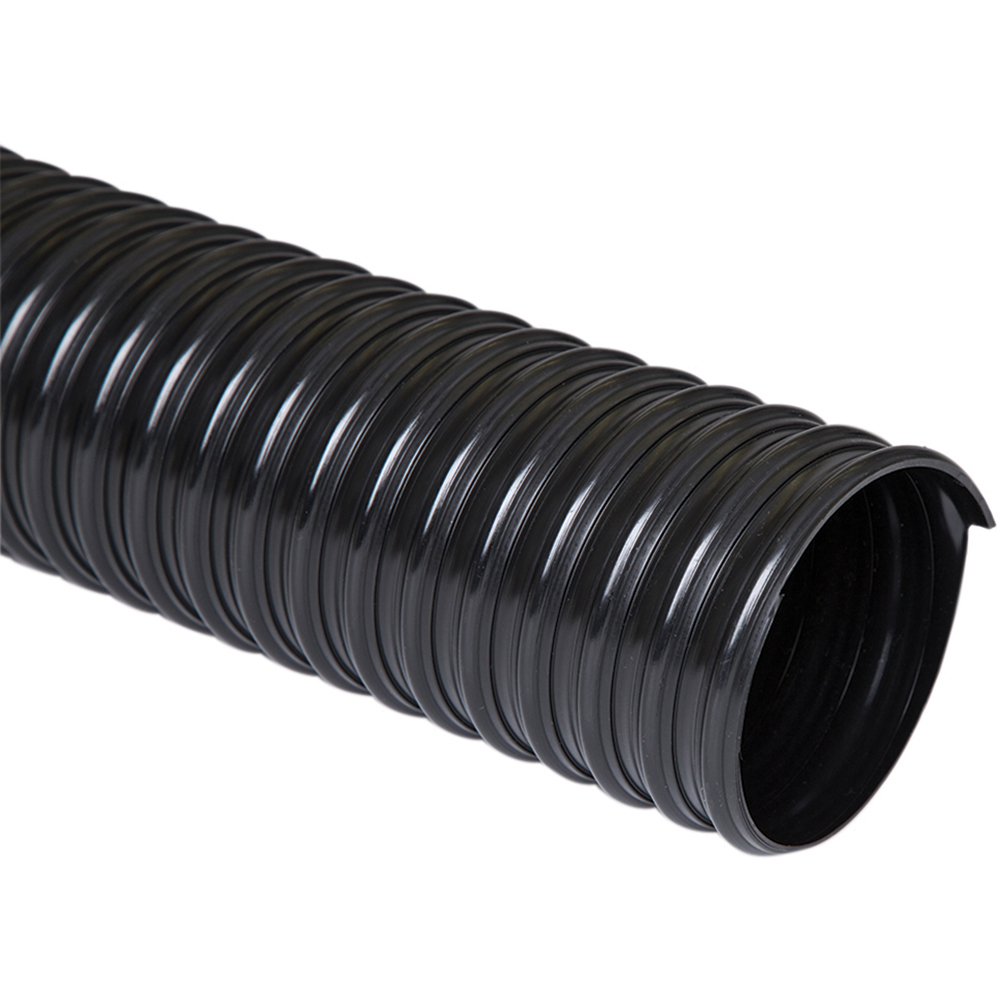 Flexaust Duct Hose: Urethane, 4" ID, 29 Hg Vac Rating, 30 psi - 85510400025