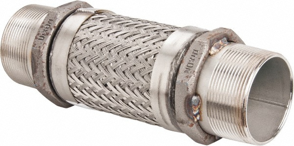 Made in USA 12" OAL, 3" ID, 250 Max psi, Flexible Metal Hose Assembly - 48417554