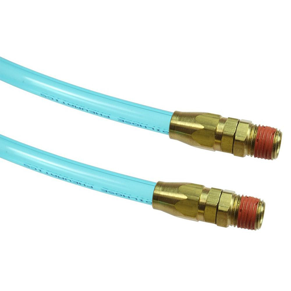 Coilhose Pneumatics Coiled & Self Storing Hose: 3/8" ID, 10' Long, Male Swivel x Male Swivel - PR38-10B-T