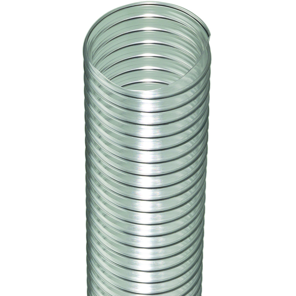 Flexaust Duct Hose: Polyvinylchloride, 6" ID, 8 Hg Vac Rating, 11 psi - 8170600025