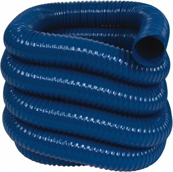 Flexaust Duct Hose: Polyester, 12" ID, 1.8 Hg Vac Rating, 1.7 psi - 4861200025