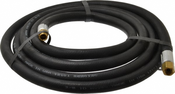 Made in USA Multipurpose Air Hose: 3/8" ID, 23/32" OD, Priced as 1' Increments, 25' Minimum Cut Length, 700' Total Coil Length - 1146-06400