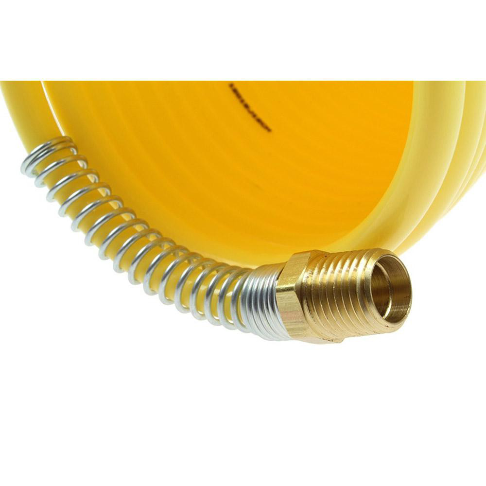 Coilhose Pneumatics Coiled & Self Storing Hose: 5/16" ID, 12' Long, Male Rigid x Male Rigid - N516-12