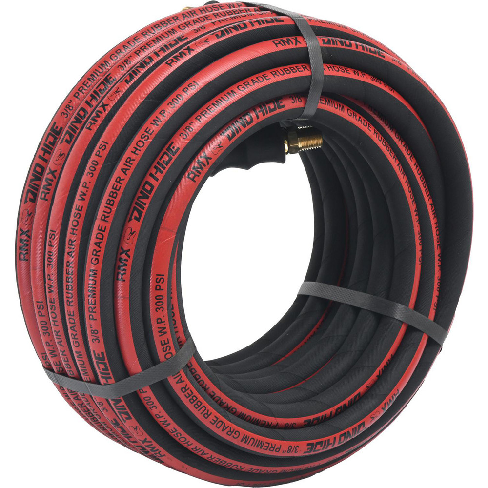 Dino-Hide Air & Multi-Purpose Hose: Hose Type: Multipurpose Air Hose; Length Ft. (Feet): 100; Type: Rubber Air Hose; Inside Diameter (Inch): 3/8 - WLEPRO38100